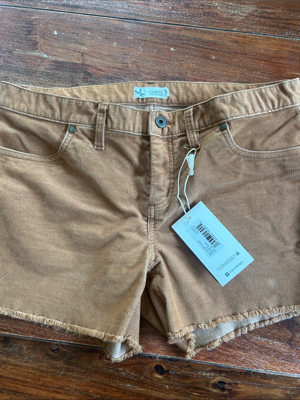 Carve Designs Corduroy shorts in Saddle